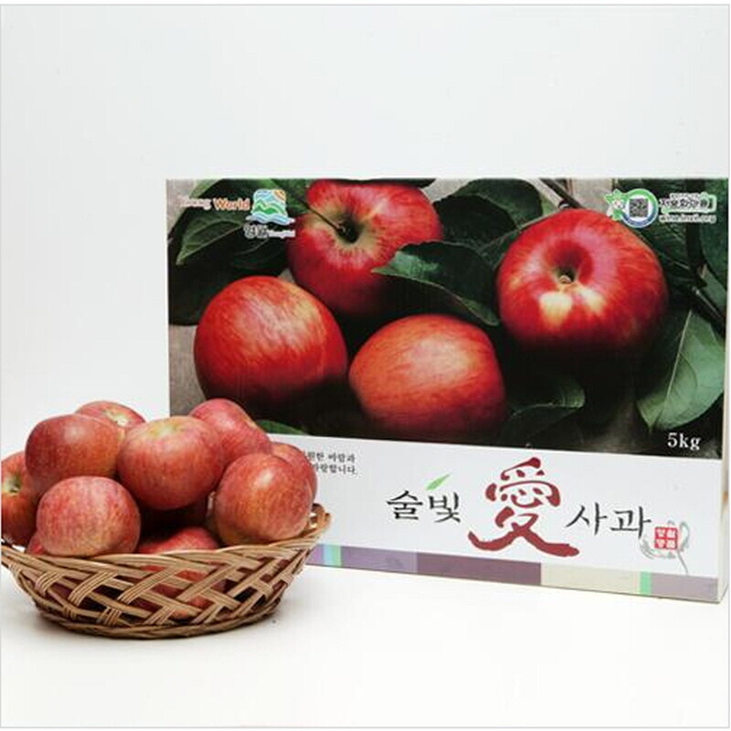 강원더몰,[개인결제] 명품 영월 술빛愛 사과 5kg(홍로) - 15~16과 76세트